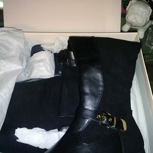 NWT Flat Black Above Knee length Boots